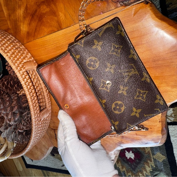 Louis Vuitton Monogram Bifold Wallet Brown/ vintage repurposed, rare find - Picture 9 of 17